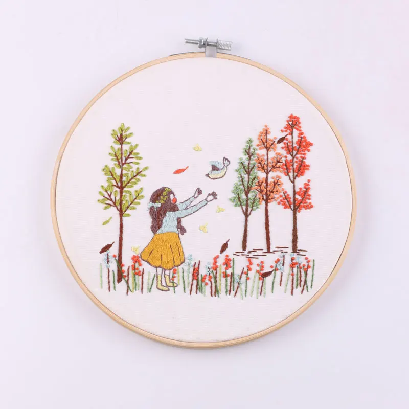 Direct selling embroidery DIY material package transparent manual beginner set creative gift for people