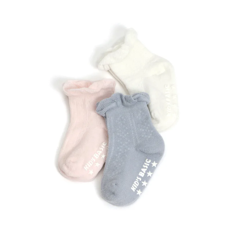 
Cute Ruffle Ribbed Infant Cotton Baby Socks Wholesale Cozy Plain Seamless Ankle Baby Toddler Socks 