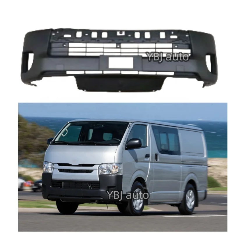 YBJ car accessories hiace front bumper one piece hiroof wide body for hiace 2014-2018 commuter kdh200 front bumper