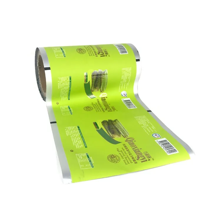 low MOQ food grade aluminum foil laminated custom printed plastic cashew nuts food packaging film roll
