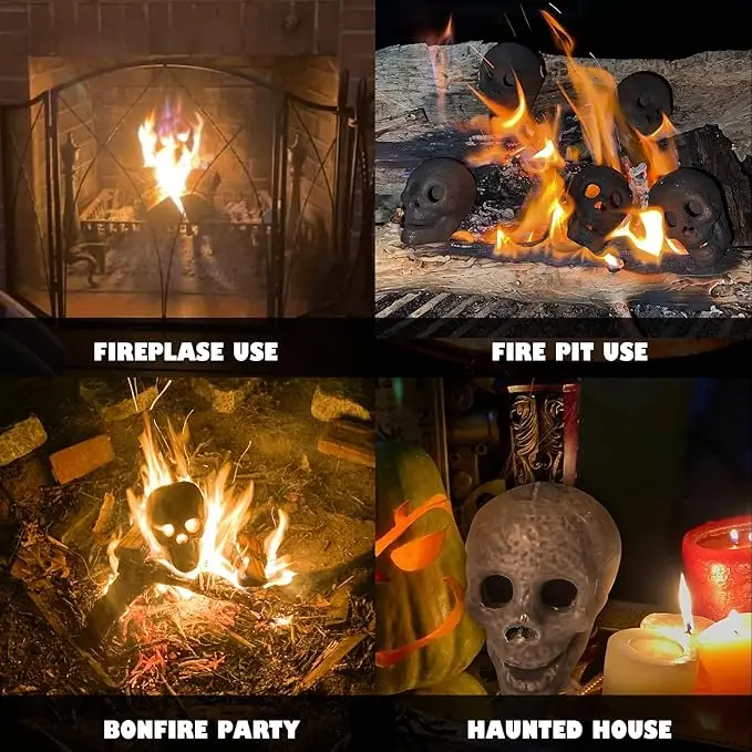 Modern Design China Factory Price Fire-proof Bones Logs Fireplace Logs Halloween Ceramic Fiber Balls