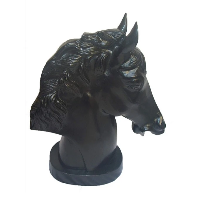 Aluminium decorative horse head sculpture figurine