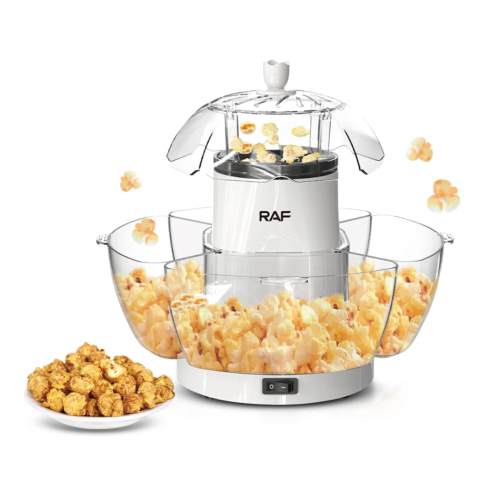 RAF Tasty Hot Air Popcorn Popper Maker Healthy and Delicious Food DIY Electric Popcorn Machine