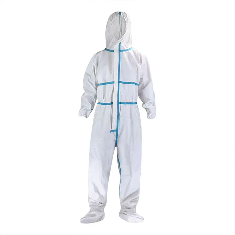 7 Days Delivery Spot Wholesale 65g PPE Disposable microporous coverall nonwoven type5 type6 coveralls suits