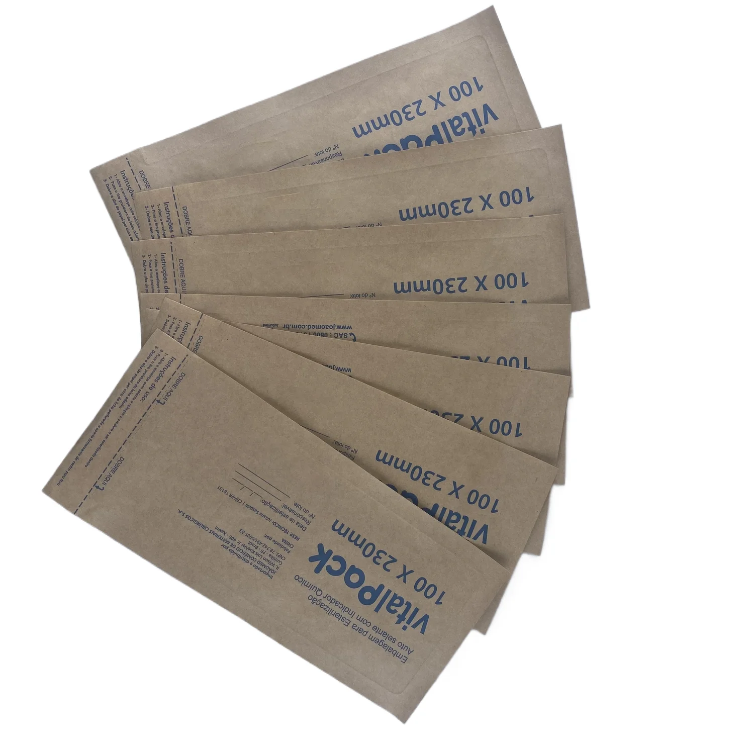 Disposable High Temperature heat self-sealing disinfection paper bag sterilization kraft pouch for Dental Beauty And Nail Shop