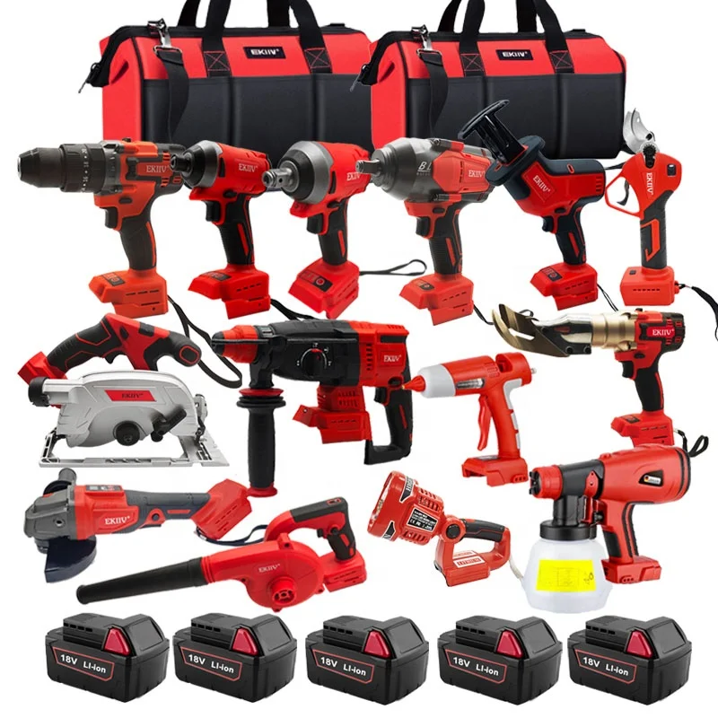 world brands Batteries compatible Cordless Tool Combo Kits 18V 20v 21V Impact Hammer Drill Cordless Power Tool Set