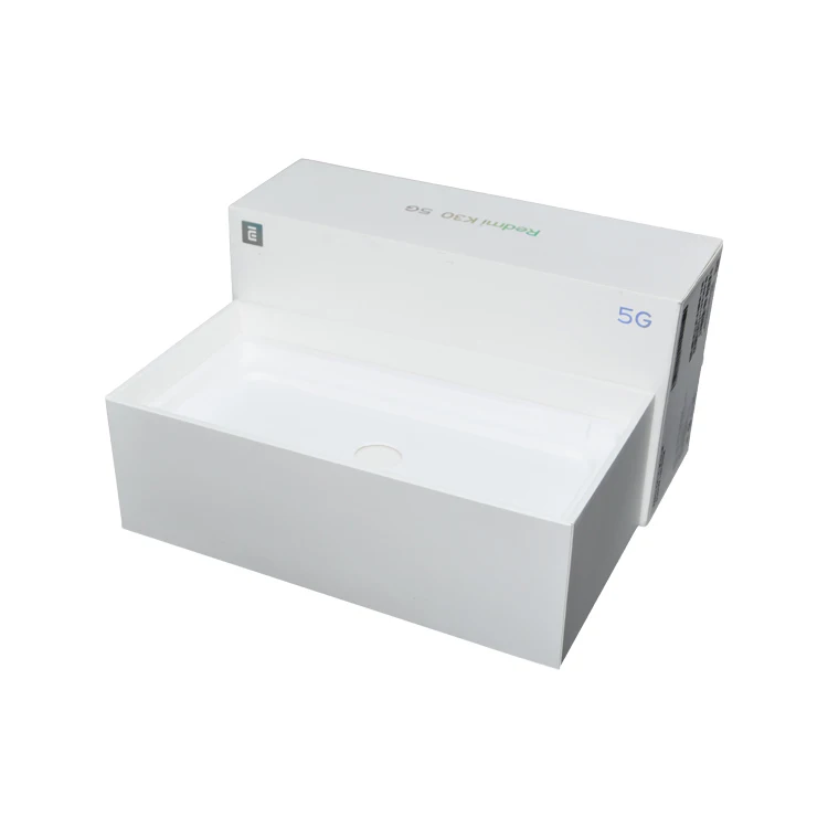 simple design luxury white color empty generic paper phone packing box hard cardboard packing box for cell phone gift box