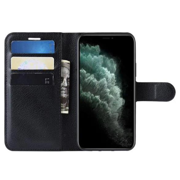 PU Leather Phone Case Flip Cover Protective Case with Credit Cards Holder and Kickstand Feature