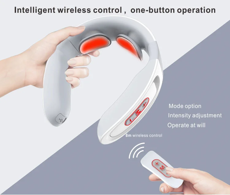 2021 Powerful Manual Head Wireless Health Heated Neck Shoulder Manual Neck Soft Shoulder Neck Massage Instrument Eck And Back