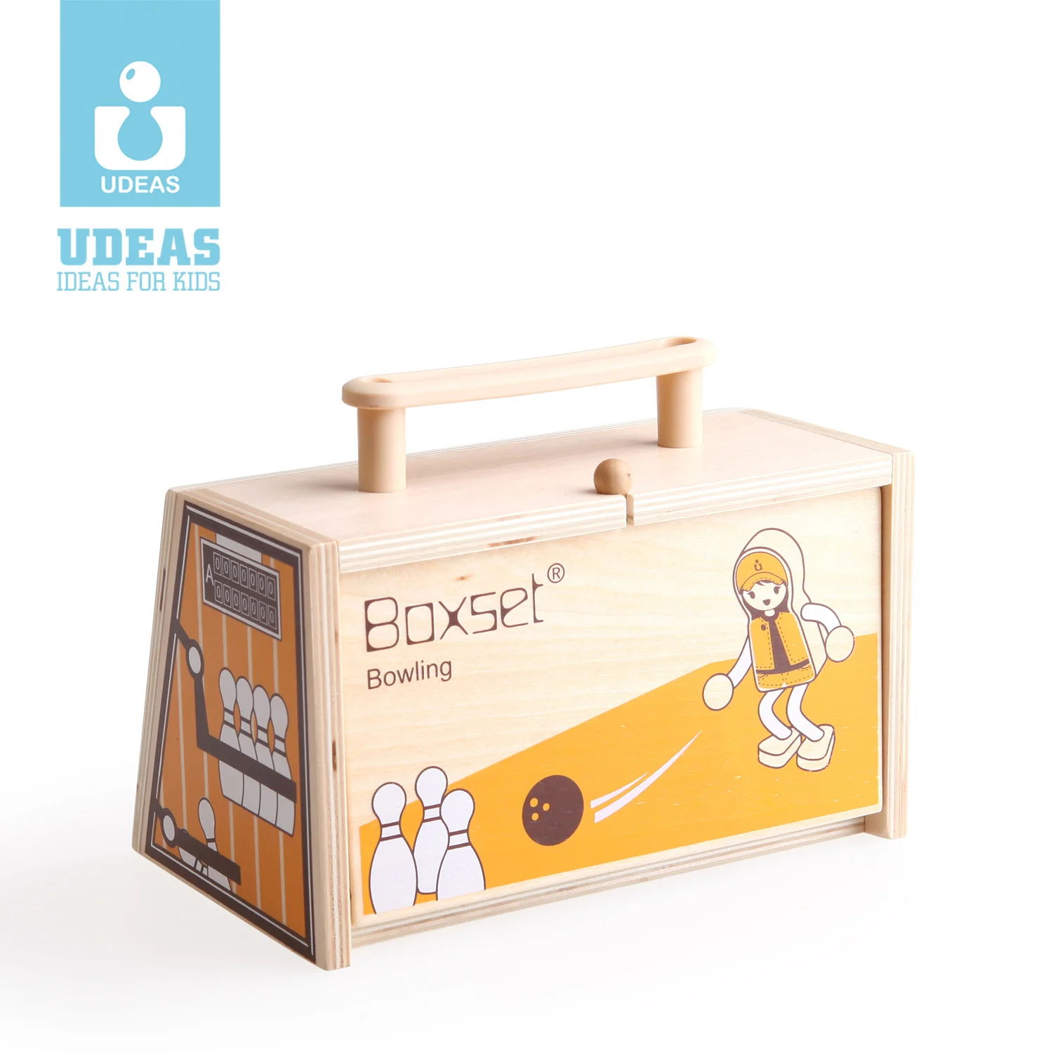 High Quality Kids Educational Toys Mini Bowling Game Tabletop Bowling Toy Indoor Game Wooden Desktop Bowling Game