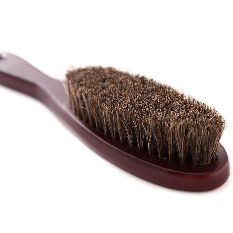 Black horse hair coat and hat brush lint remover quality animal hair cleaning brush body nail brushes