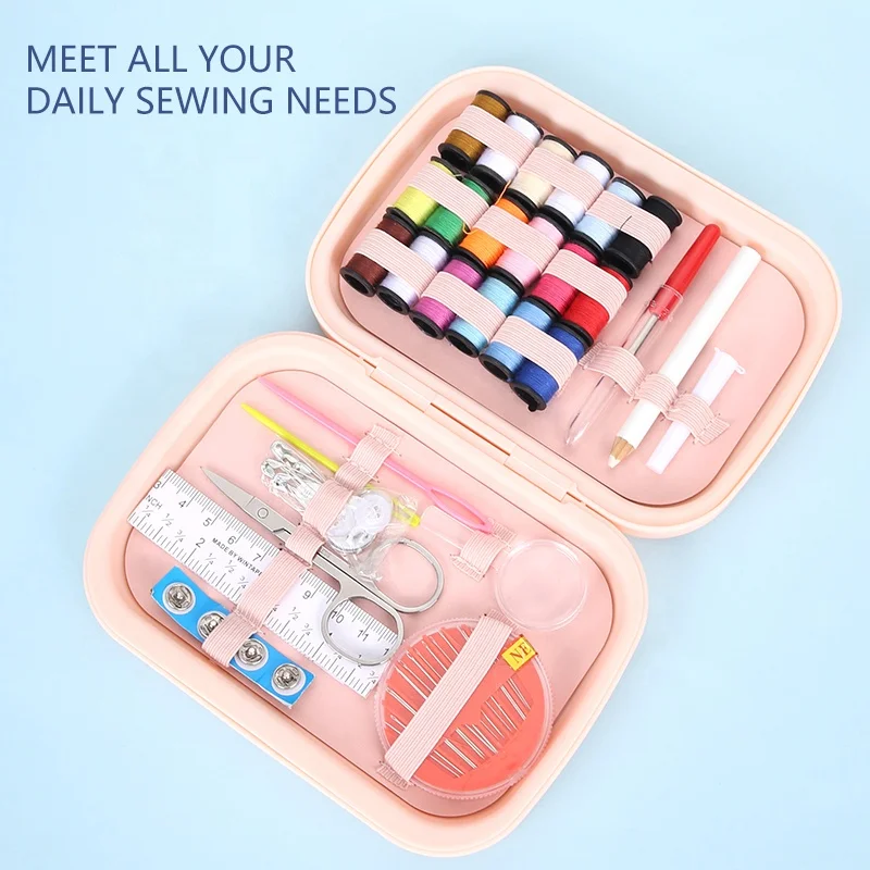 New Trend Portable Case Travel Sewing Kit for Adult Small Needle and Thread Kit with Sewing Accessories