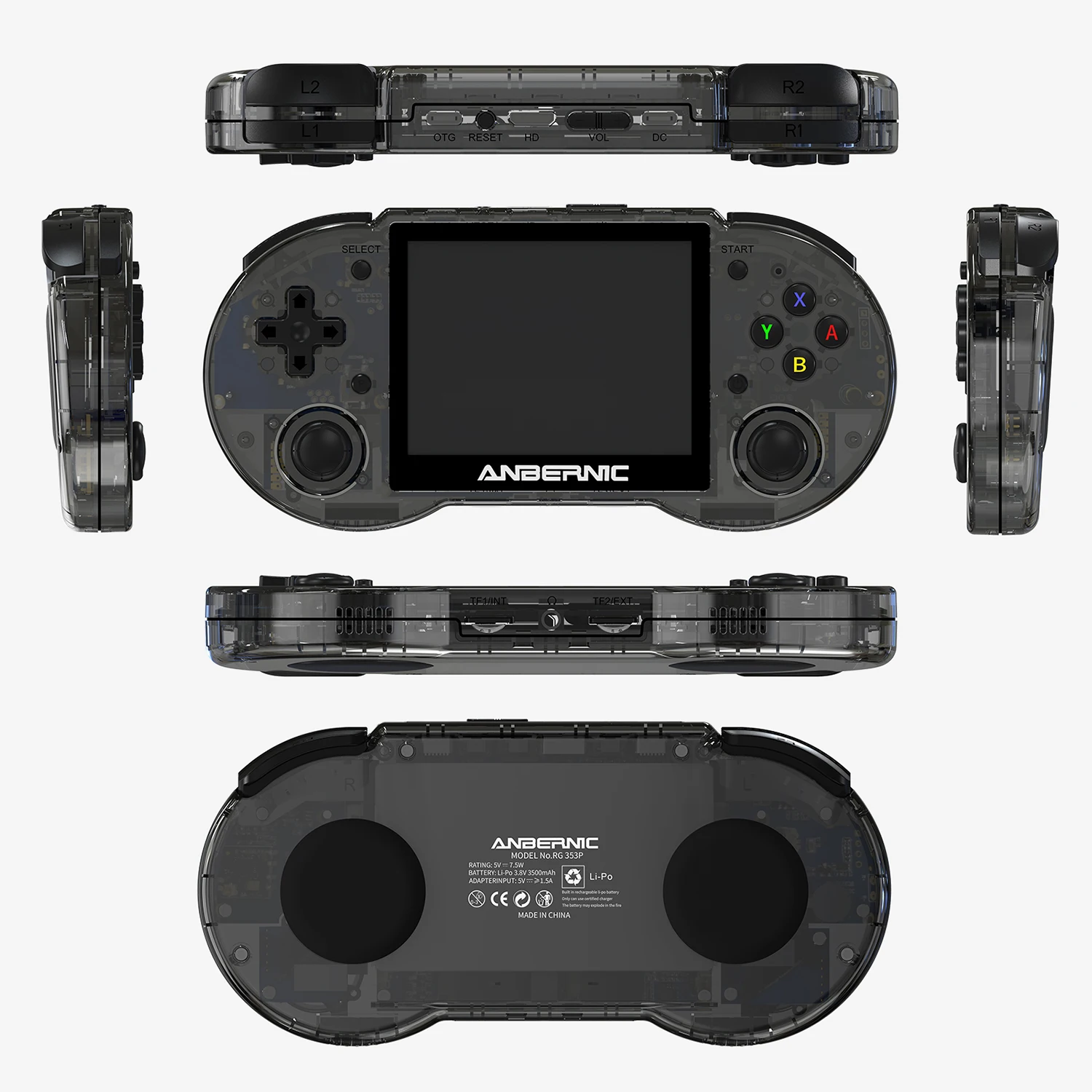 Игровая консоль rk353p портативная игровая приставка с мультитач IPS экраном 3 5 дюйма RK3566 видеоплеер на базе Android/Linux Wi-Fi