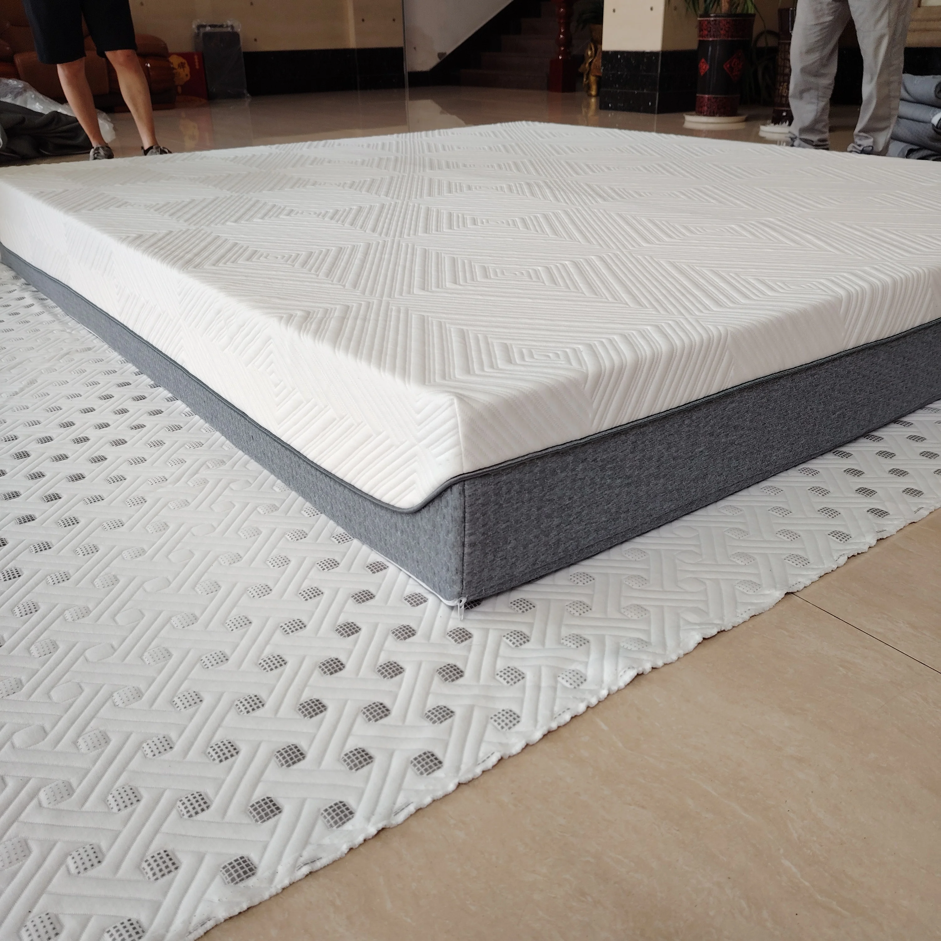 Whole Sale White Jacquard Knitted Mattress  Fabric Mattress Cover for Mattress
