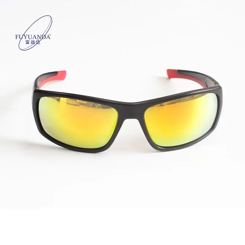 Fuyuanda TR90 Bike Men Outdoor Cycling Sports Sunglasses 100% UV TAC Lens Wrap Custom Logo Black Blue Photochromic Protection