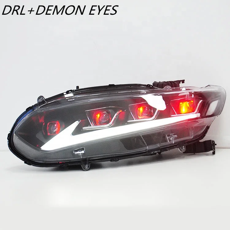 HCmotion Factory manufacturer 10th Gen front Lamp X Sedan 2018 2019 2020 2021 Full LED 4 Lens Headlights For Honda Accord