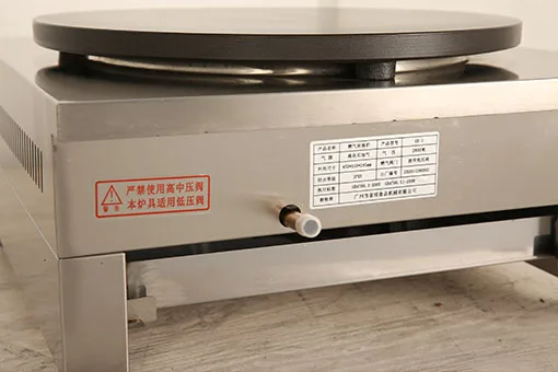 Popular Commercial Kitchen Equipment Single Head round Base Cast Iron Gas Crepe Maker 220V New Condition for Home Use Food Shops