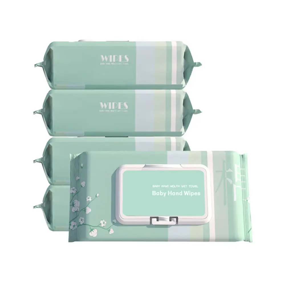QIMEI Customized Disposable Antibacterial Cleaning Baby Wipes Biodegradable Baby Organic Wipes 80pcs