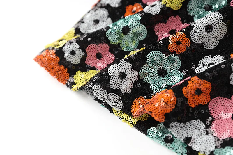 2024 new arrivals spring flowers sequin design  mini skirt women casual fashion skirt