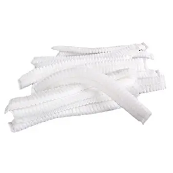 Disposable Bouffant Caps 100 Pcs Hair Net Elastic Dust Cap for Food Service Head Cover