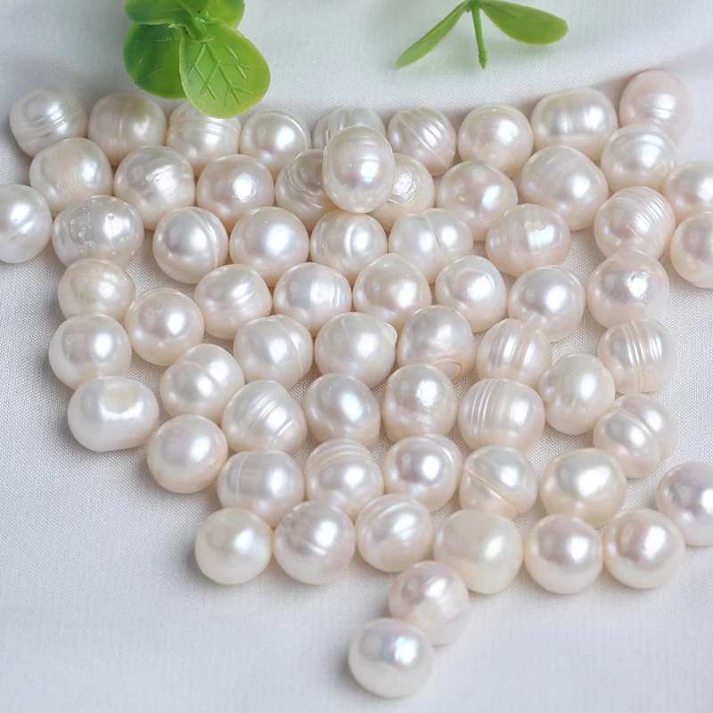 Wholesale 10-11mm Natural Freshwater Pearl Potato Shape Pearl Beads Loose Pearls Without Holes 100g/bag