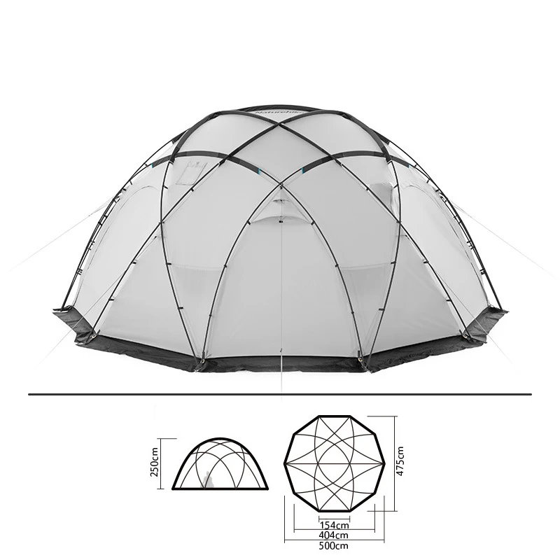 5+ Person Half ball Tent with stove jack hole  Suppliers Outdoor  Camping  Hemisphere Dome Tent Geodesic structure