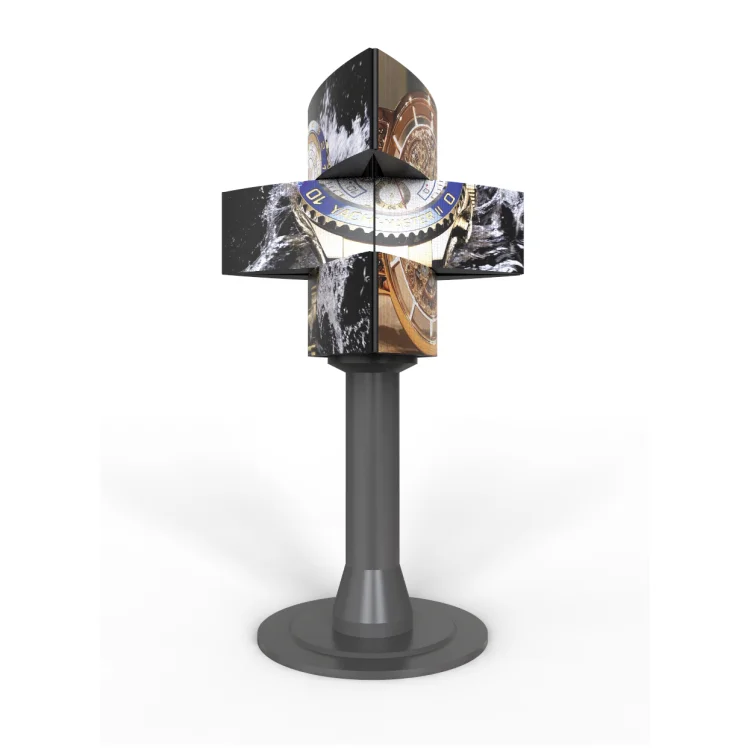 architect adorable fantastic designed idea for shopping mall rotating led display led advertisement transform display screen