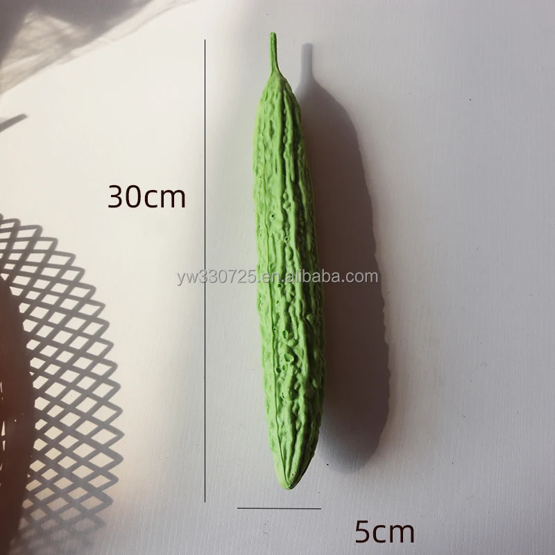 High end simulation of bitter gourd PU artificial vegetable display, advanced art model decoration props