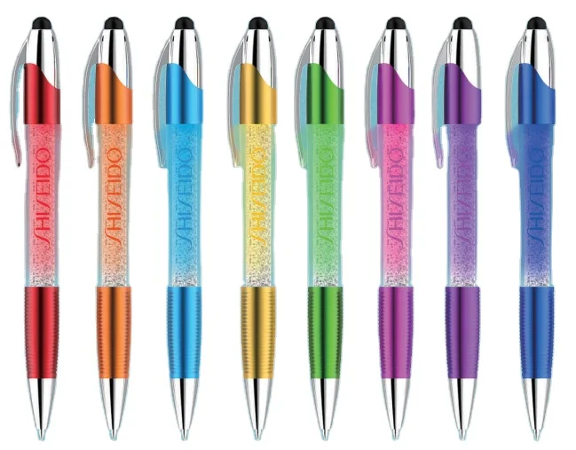 
Crystal light plastic stylus gift business customer logo pen 