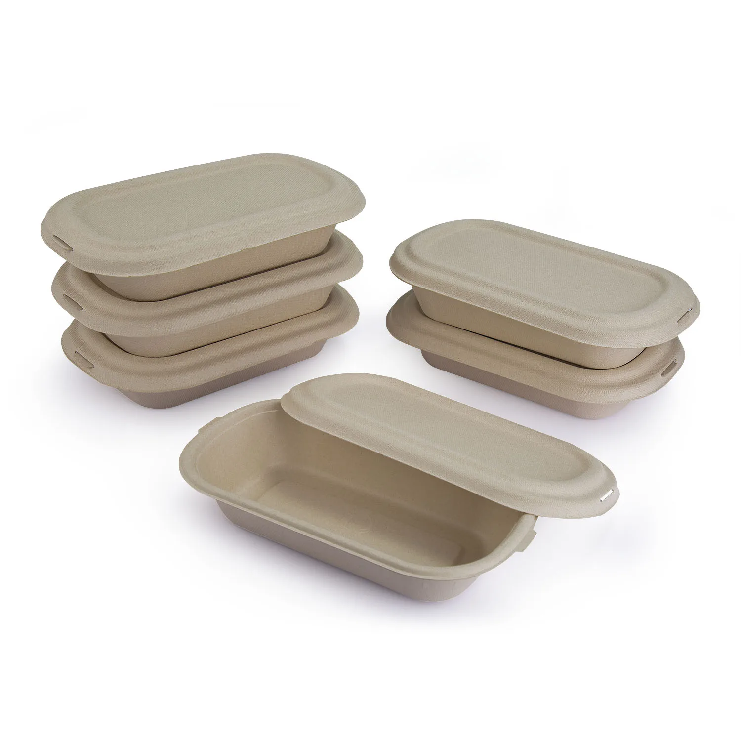 Eco-Friendly Salad Bowl Bagasse Food Container Salad Bowl With Lid Disposable Salad Bowl