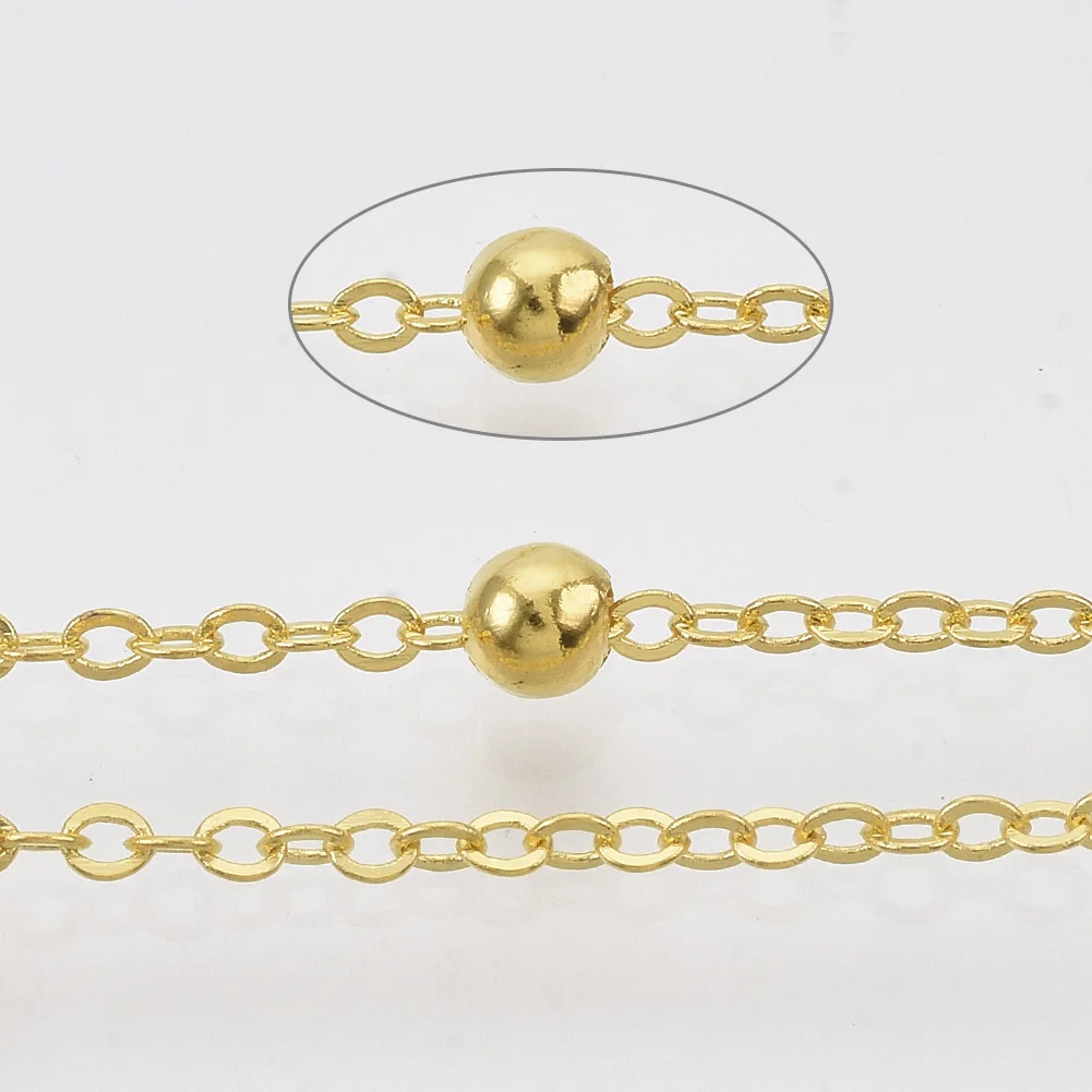 Rawmand 12 Meter Jewelry Making Chains with Small Bead Twisted Link Chains Iron O-Shaped Chains for Necklace Jewelry Accessories