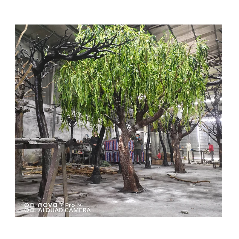 2020 Factory Made Outdoor And Indoor Cheap Artificial Decor Weeping Willow Tree For Sale