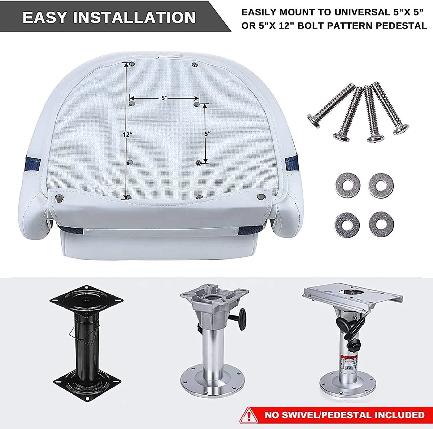 Most Popular China Manufacture Fishing Seat Boat Seat Premium Sports Flip up Captain Boat Seat