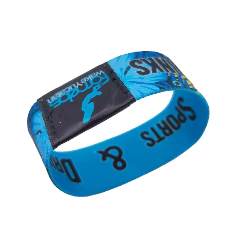 Custom NFC Elastic Fabric Wristband 13.56mhz Ultralight AES for gym/amusement park/exhibition/Cashless Payment