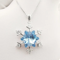 best selling silver 925 Imported Austrian Crystal snowflake high quality women necklace