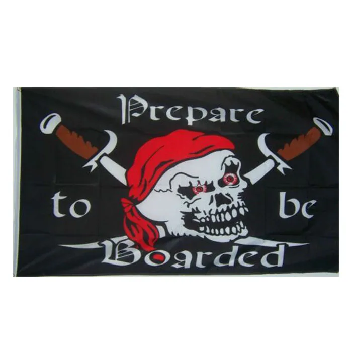 Custom Flag PREPARE TO BE BOARDED PIRATE FLAG NEW 3x5 ft