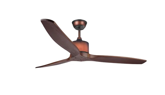 Wholesale Solid Wood 3 Blade 52 Inch Mute Motor Remote Control DC Led Modern Ceiling Fan With Light