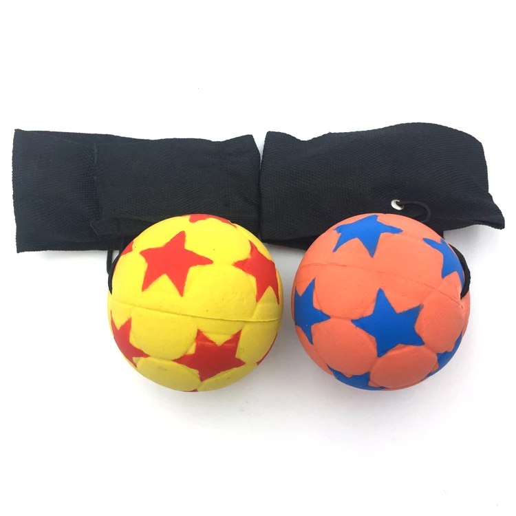 China manufacture custom logo high quality mini sport wrist band return back yoyo rubber ball
