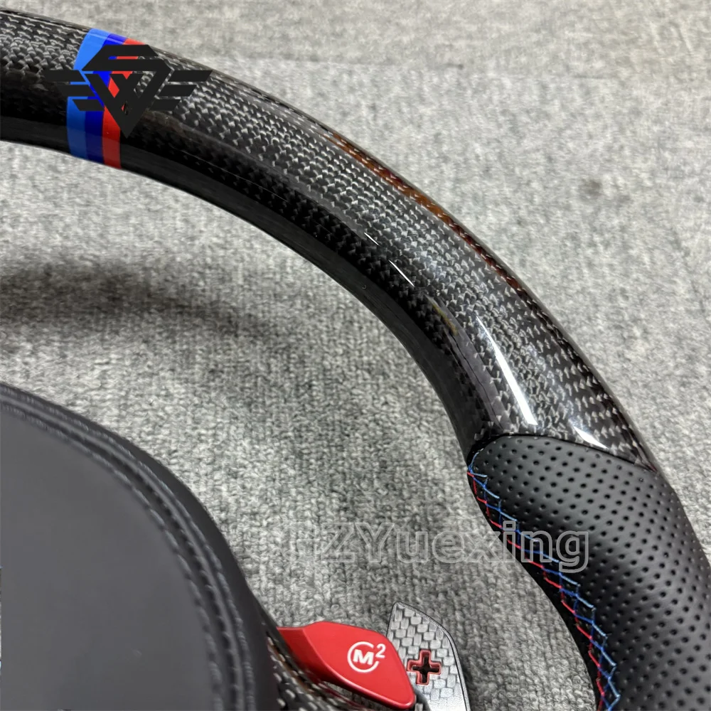 High Quality M Sport With Paddle Shifters Carbon Fiber steering Wheel Suitable For BMW 3 F30 F80 X2 Q22 Q82 Q20 Q80