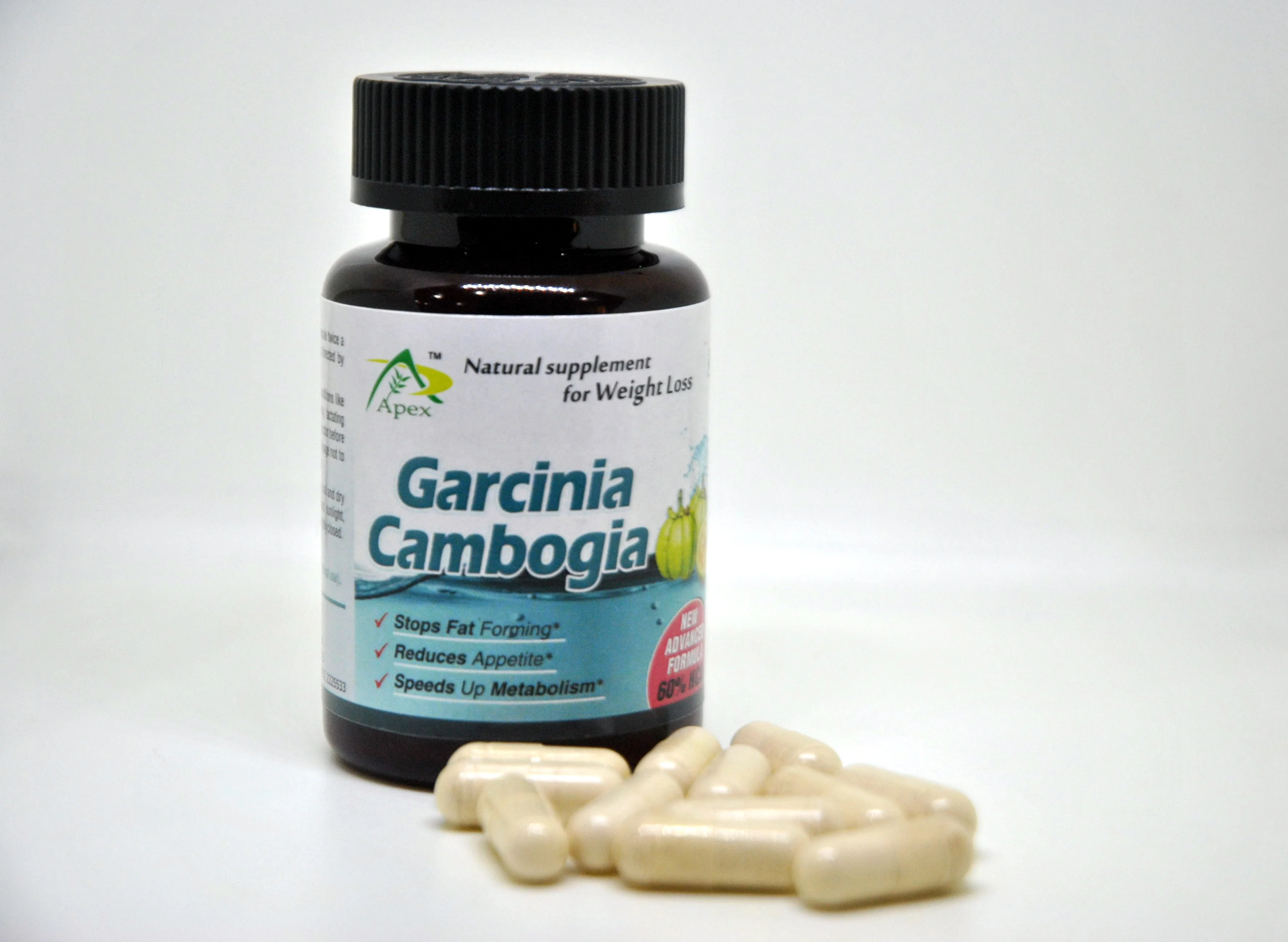 Капсулы для похудения GARCINIA CAMBOGIA 60% и 65% с личной маркировкой и OEM