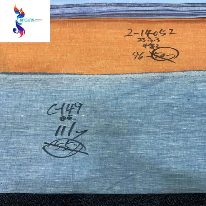 Yarn dyed linen fabric wholesale pure linen solid fabric ready goods stocklot linen shirts fabric for garment