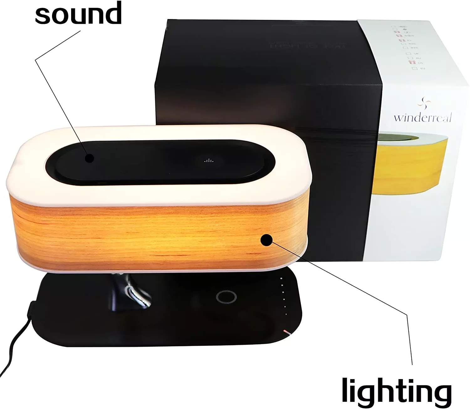 Tiktok Trending Product 2023 New Smart Furniture Table Lamp with Wireless Charger and Bluetooth Speaker for Home Decor
