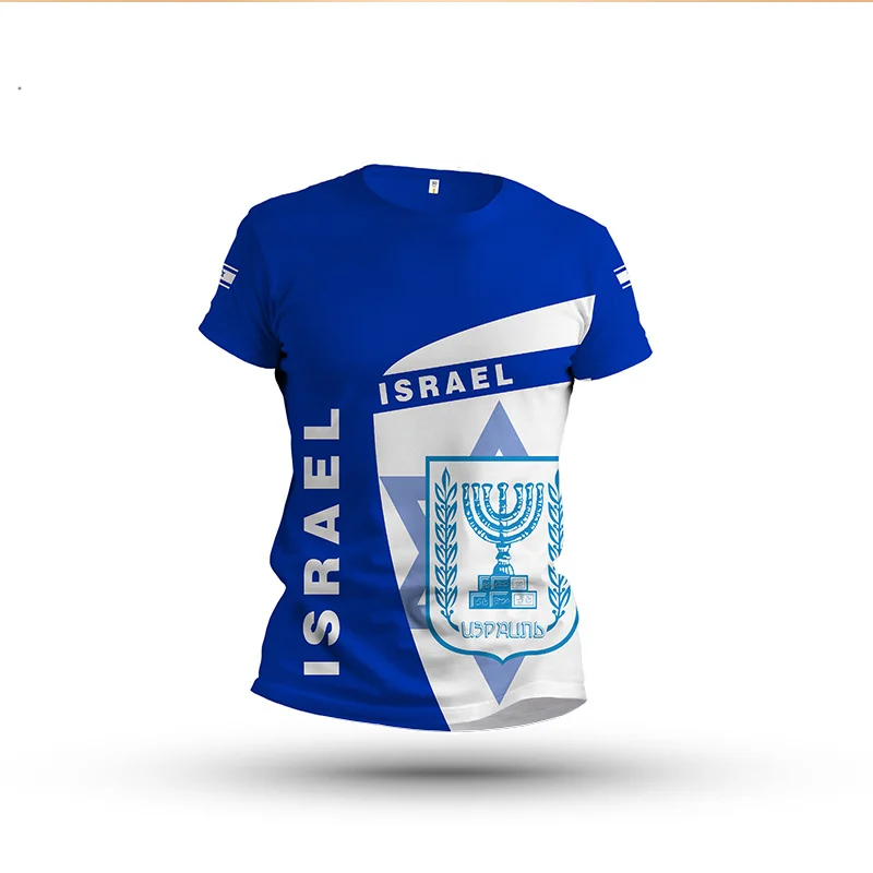 3D digital printed customized Russian flag Fitness T-shirt for men