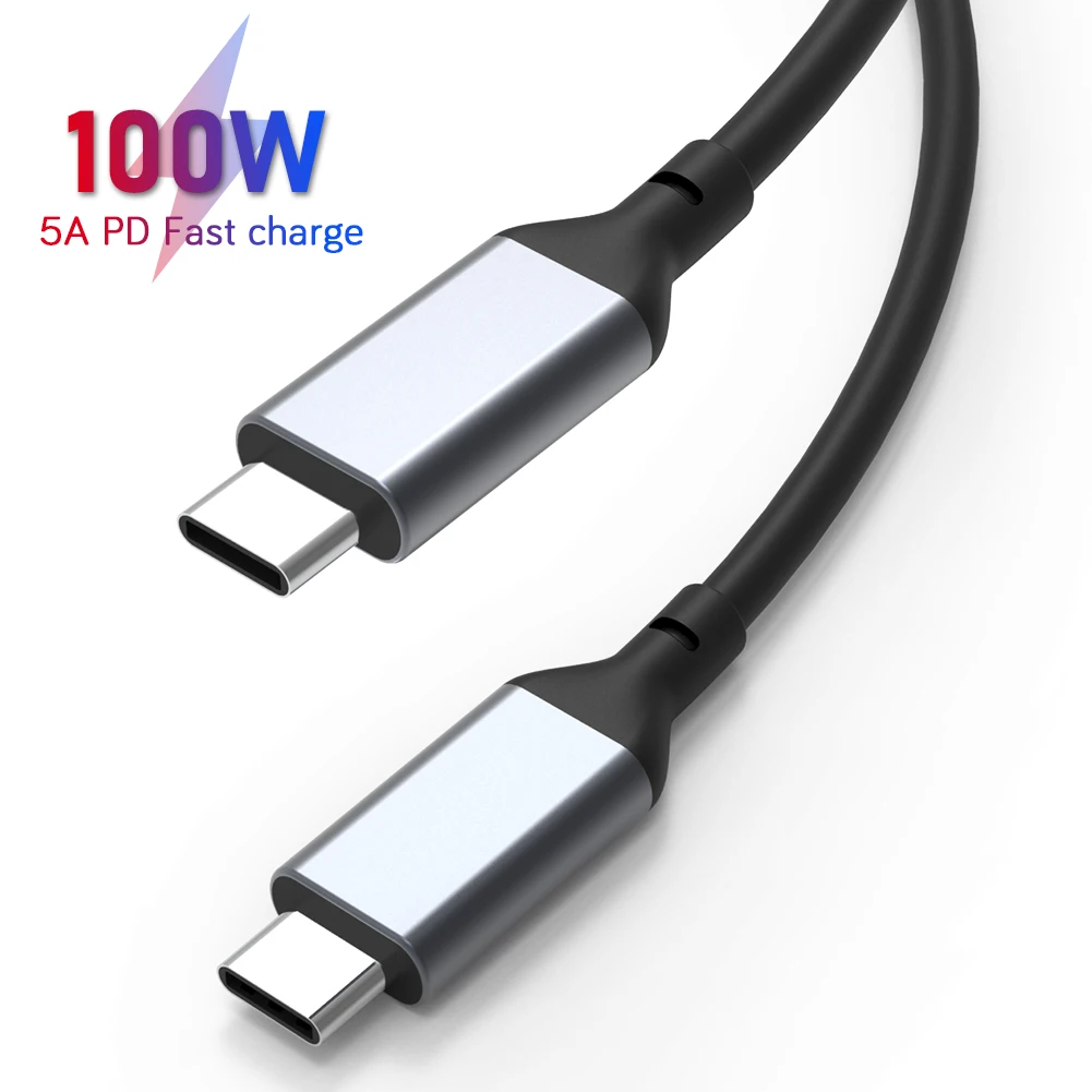 
100W PD Fast Charging USB-C 5A USB 3.1 Type C To Type C Cable For Macbook 