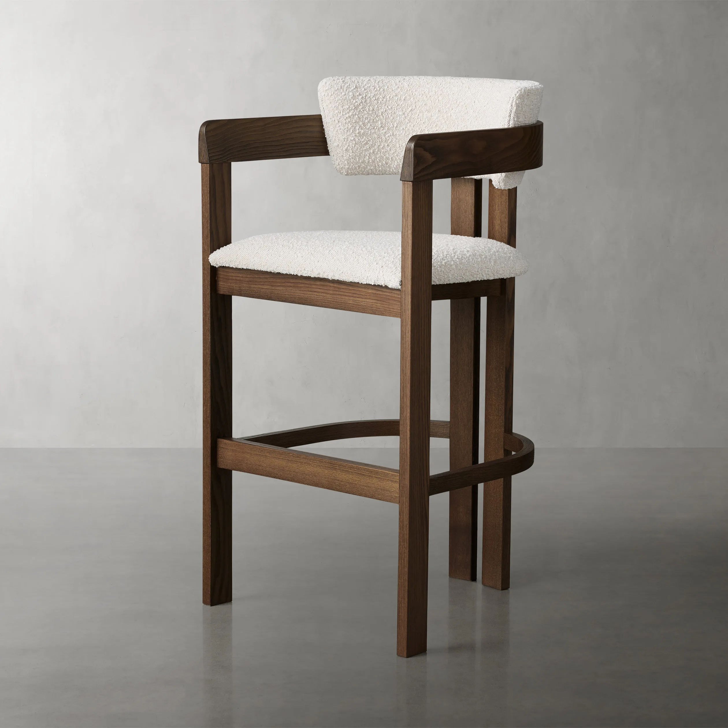 Nordic Luxury Dining Room Custom Fabric Solid Wood Counter Chairs Bar Stools for Kitchen Restaurant