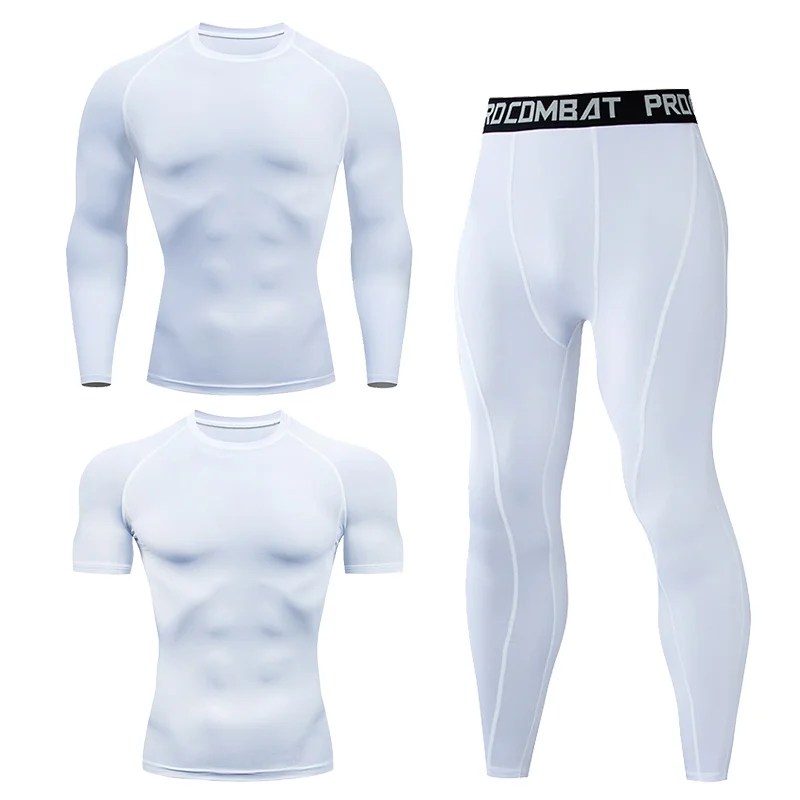 Custom logo Activewear Compression Sport Clothing 3 Pieces Outdoor Slim Fit sportswear men tracksuits for men jogging