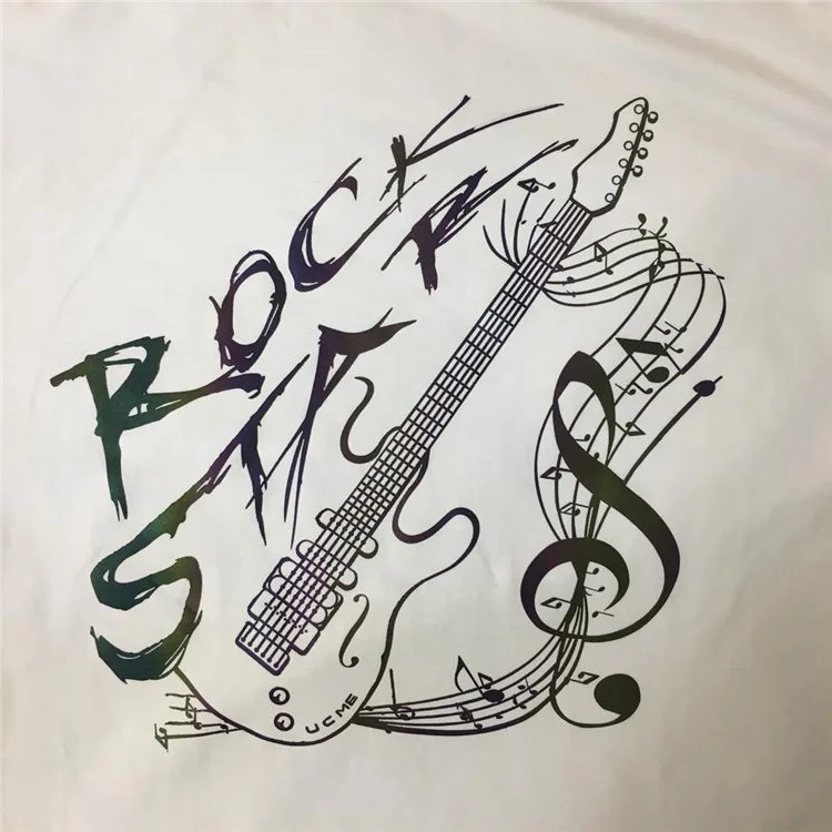 Custom Heat Transfer Rainbow Reflective Sticker for Clothing