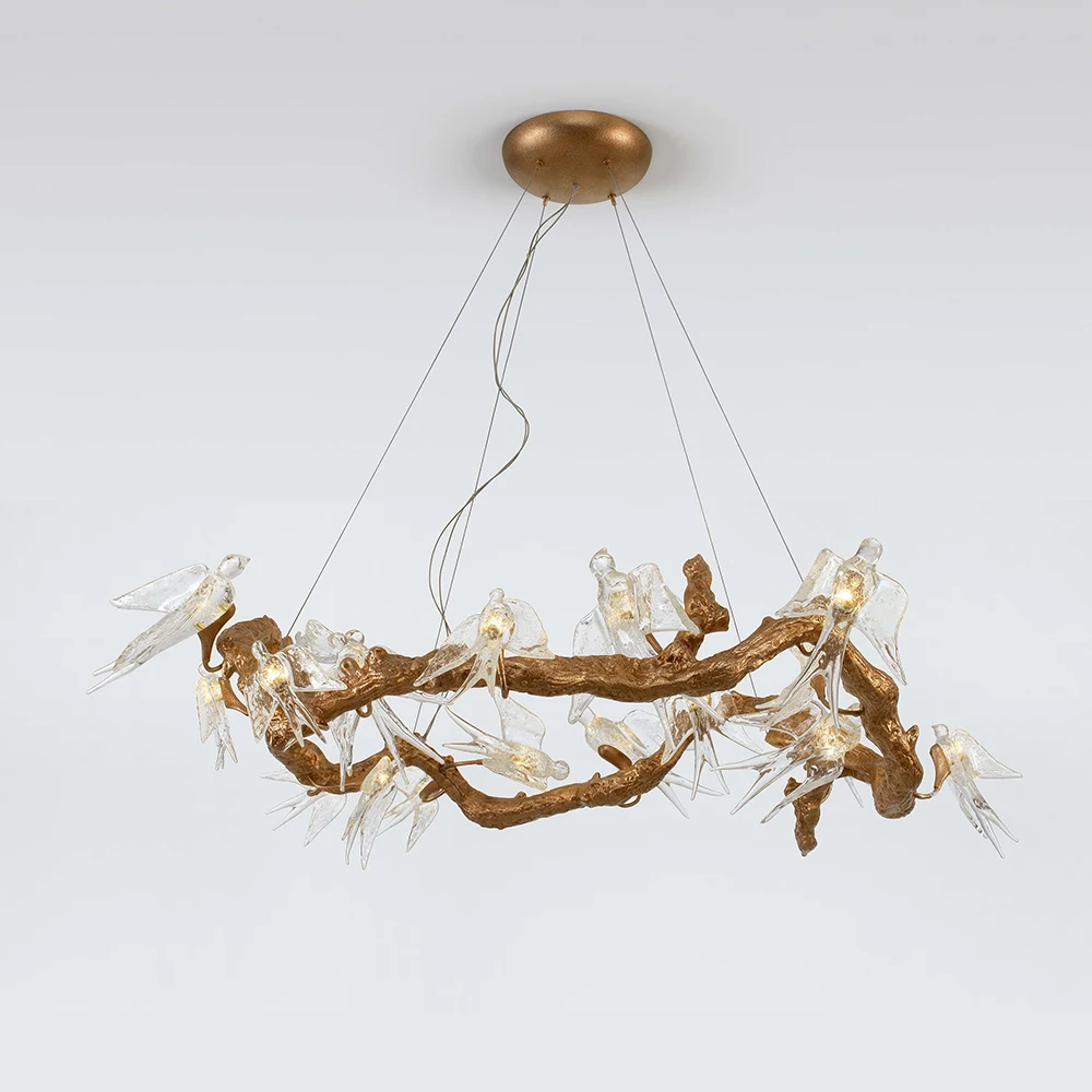 Tree Branch Chandelier Manufacturer Wholesale Modern Nordic Home Decoration Art Design Bird Light Lamp Ceiling Lighting