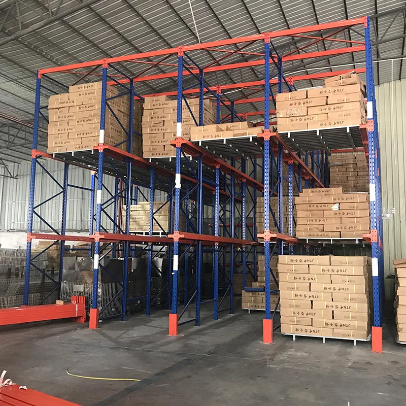 Industrial warehouse storage drive-in pallet rack shuttle racking heavy duty steel plate rack for shelf shelves