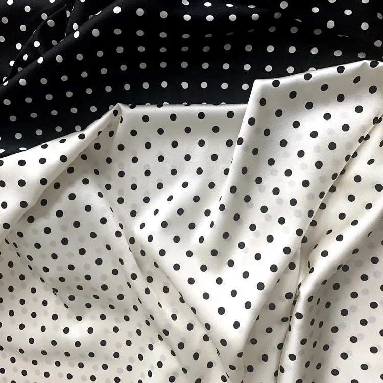 100% silk  satin digital printed silk satin fabric  circle design printed silk fabric